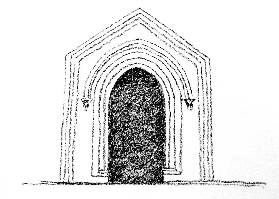 Federico - Castel del Monte Portale di ingresso sala del piano terra, dal cortile interno ottagonale