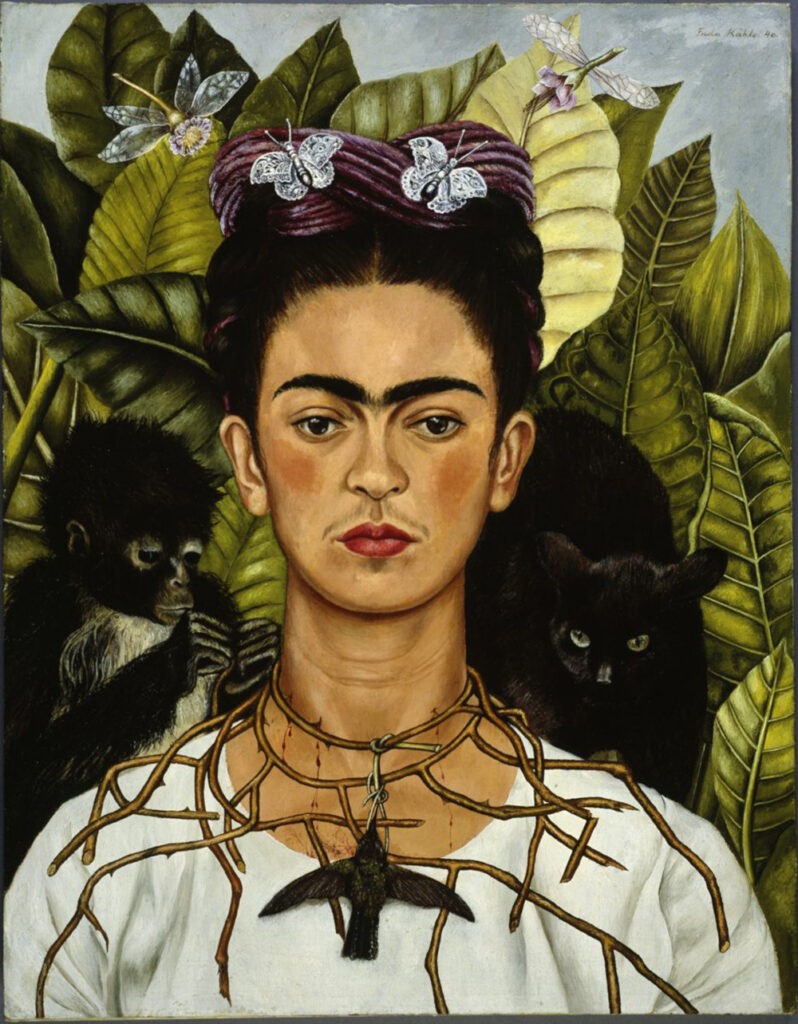 Frida Kahlo - Autoritratto con collana di spine e colibrì (1940)