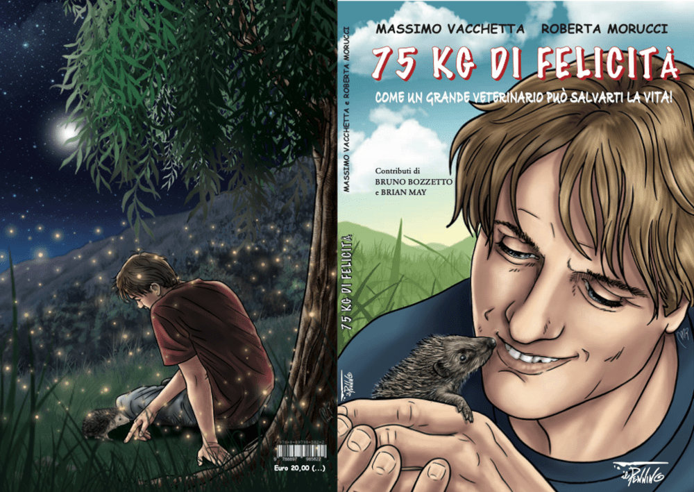 La copertina del libro "75 kg di felicità"